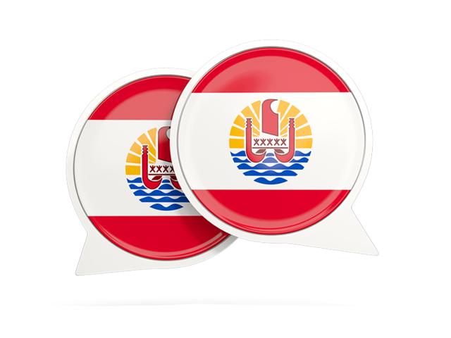 Round chat icon. Download flag icon of French Polynesia at PNG format