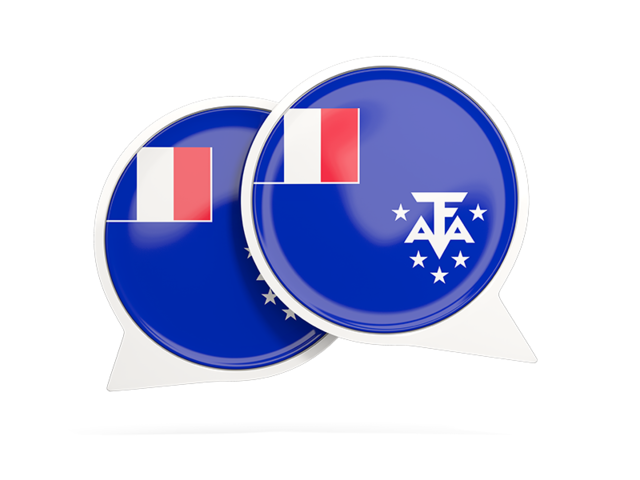 Round chat icon. Download flag icon of French Southern and Antarctic Lands at PNG format