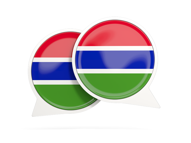 Round chat icon. Download flag icon of Gambia at PNG format