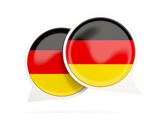 Round chat icon. Download flag icon of Germany at PNG format