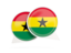 Ghana. Round chat icon. Download icon.