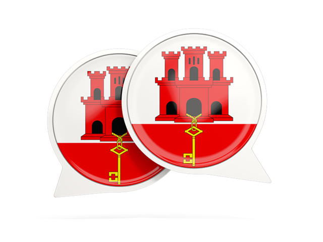 Round chat icon. Download flag icon of Gibraltar at PNG format