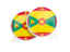 Grenada. Round chat icon. Download icon.