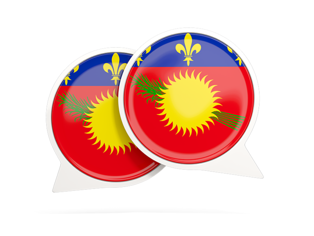 Round chat icon. Download flag icon of Guadeloupe at PNG format