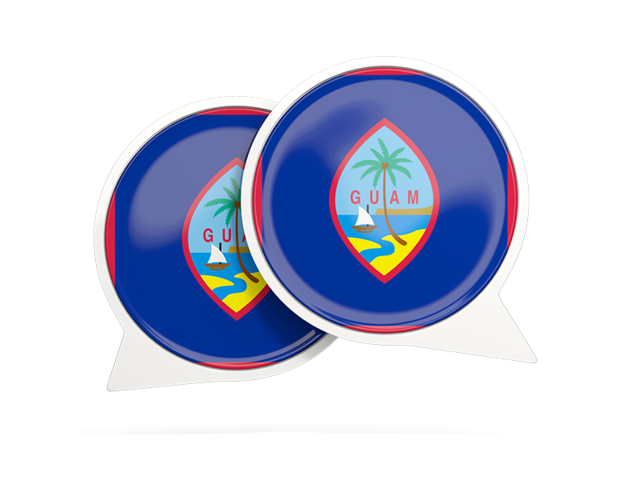 Round chat icon. Download flag icon of Guam at PNG format