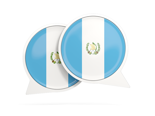 Round chat icon. Download flag icon of Guatemala at PNG format