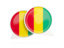 Guinea. Round chat icon. Download icon.