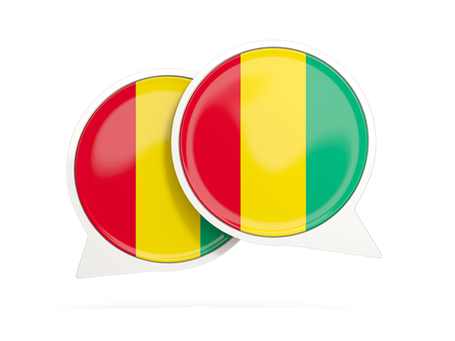 Round chat icon. Download flag icon of Guinea at PNG format