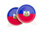 Haiti. Round chat icon. Download icon.