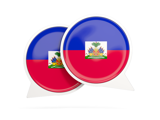 Round chat icon. Download flag icon of Haiti at PNG format