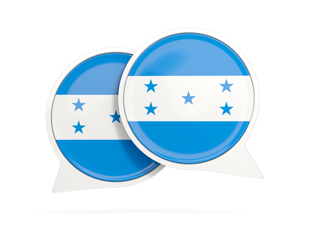 Round chat icon. Download flag icon of Honduras at PNG format