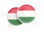 Hungary. Round chat icon. Download icon.