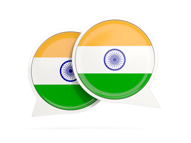 Round chat icon. Download flag icon of India at PNG format