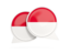 Indonesia. Round chat icon. Download icon.