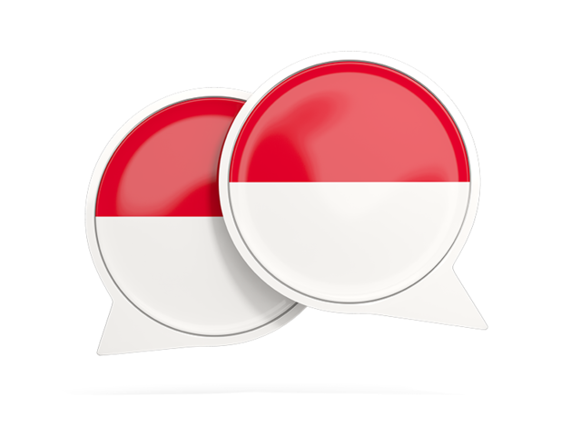 Round chat icon. Download flag icon of Indonesia at PNG format