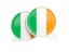 Ireland. Round chat icon. Download icon.