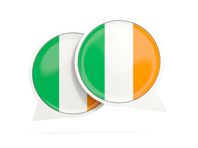 Round chat icon. Download flag icon of Ireland at PNG format