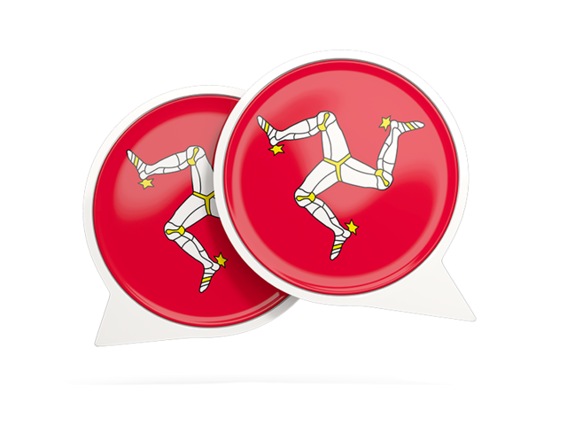 Round chat icon. Download flag icon of Isle of Man at PNG format
