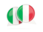 Italy. Round chat icon. Download icon.