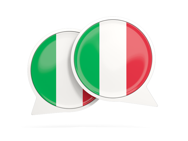 Round chat icon. Download flag icon of Italy at PNG format