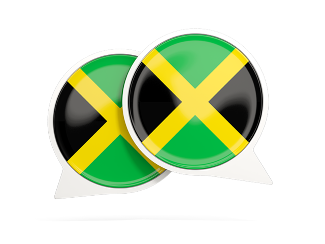 Round chat icon. Download flag icon of Jamaica at PNG format