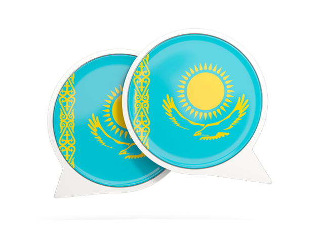 Round chat icon. Download flag icon of Kazakhstan at PNG format