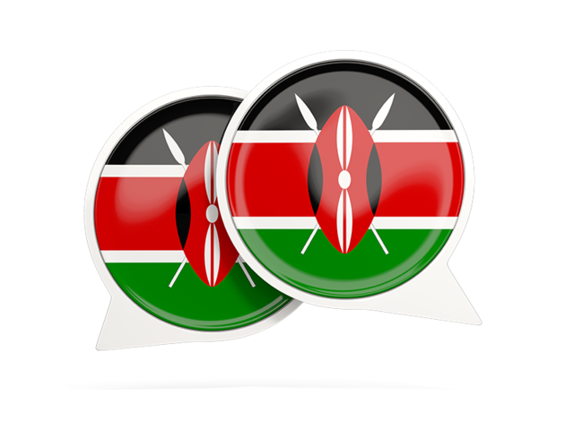 Round chat icon. Download flag icon of Kenya at PNG format