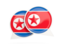 North Korea. Round chat icon. Download icon.