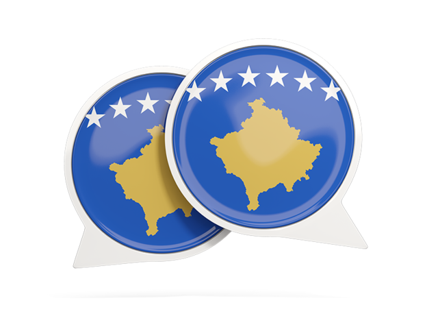 Round chat icon. Download flag icon of Kosovo at PNG format