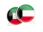 Kuwait. Round chat icon. Download icon.