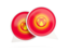 Kyrgyzstan. Round chat icon. Download icon.