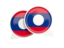 Laos. Round chat icon. Download icon.