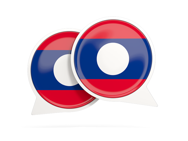 Round chat icon. Download flag icon of Laos at PNG format