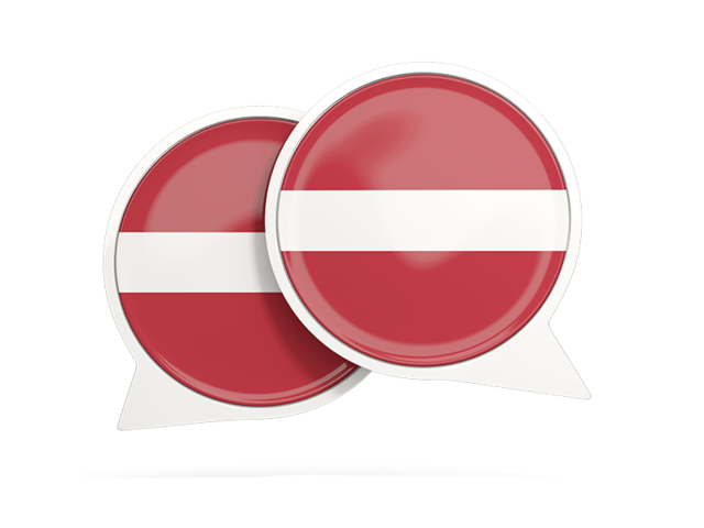 Round chat icon. Download flag icon of Latvia at PNG format