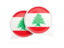 Lebanon. Round chat icon. Download icon.