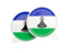 Lesotho. Round chat icon. Download icon.