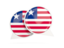 Liberia. Round chat icon. Download icon.