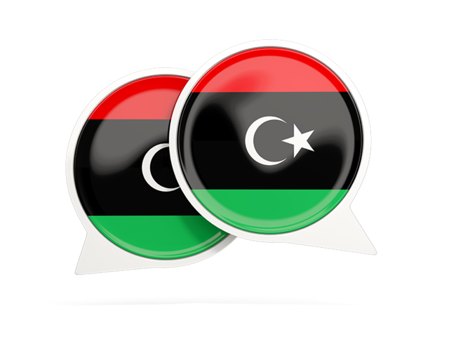 Round chat icon. Download flag icon of Libya at PNG format