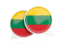 Lithuania. Round chat icon. Download icon.