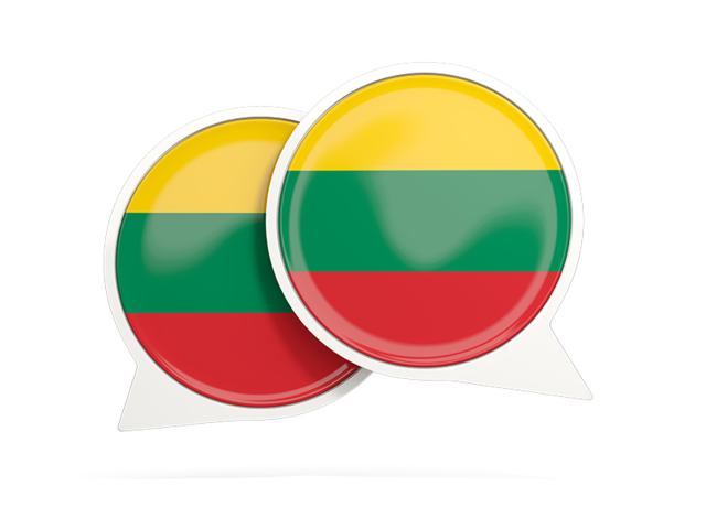 Round chat icon. Download flag icon of Lithuania at PNG format