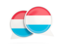 Luxembourg. Round chat icon. Download icon.