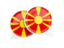 Macedonia. Round chat icon. Download icon.