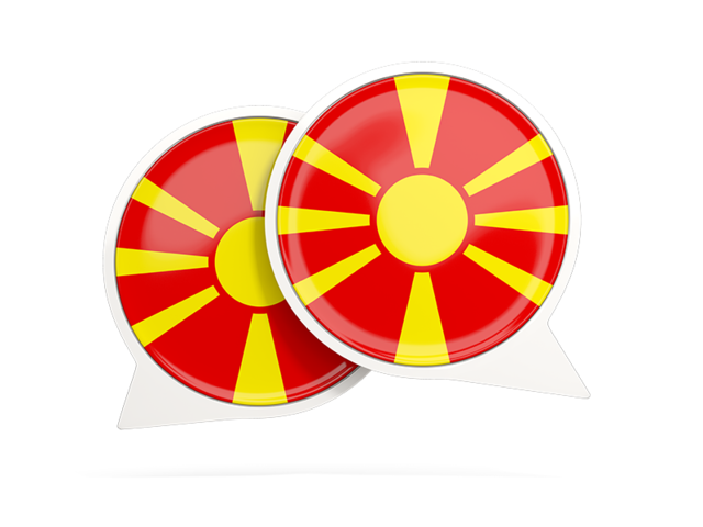 Round chat icon. Download flag icon of Macedonia at PNG format