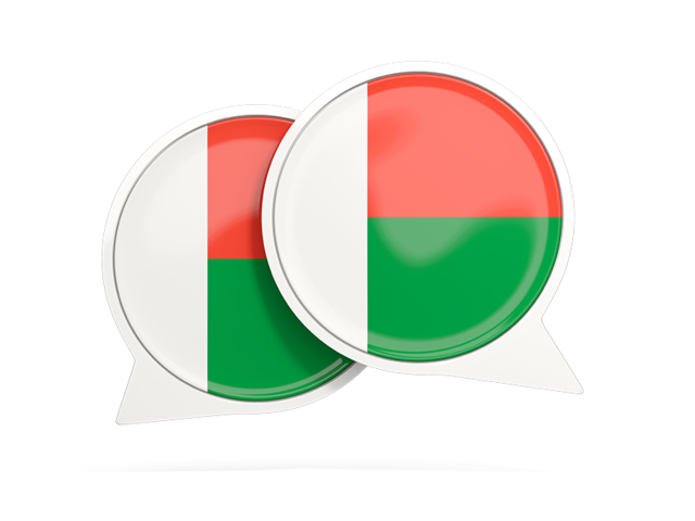 Round chat icon. Download flag icon of Madagascar at PNG format