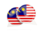 Malaysia. Round chat icon. Download icon.