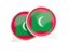 Maldives. Round chat icon. Download icon.