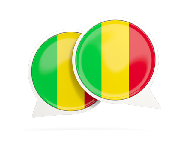 Round chat icon. Download flag icon of Mali at PNG format