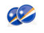 Marshall Islands. Round chat icon. Download icon.