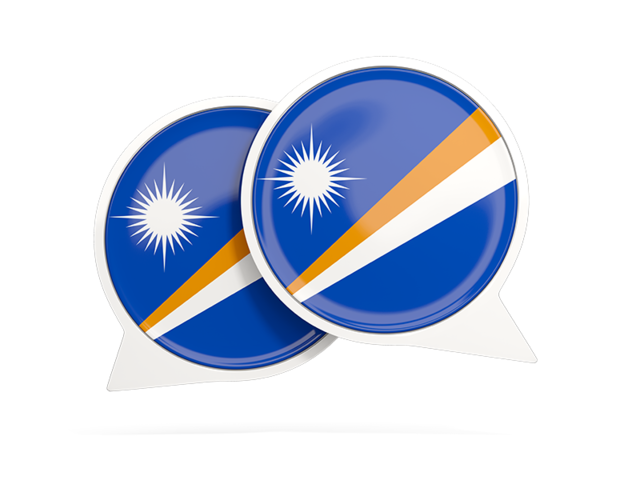 Round chat icon. Download flag icon of Marshall Islands at PNG format