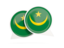 Mauritania. Round chat icon. Download icon.